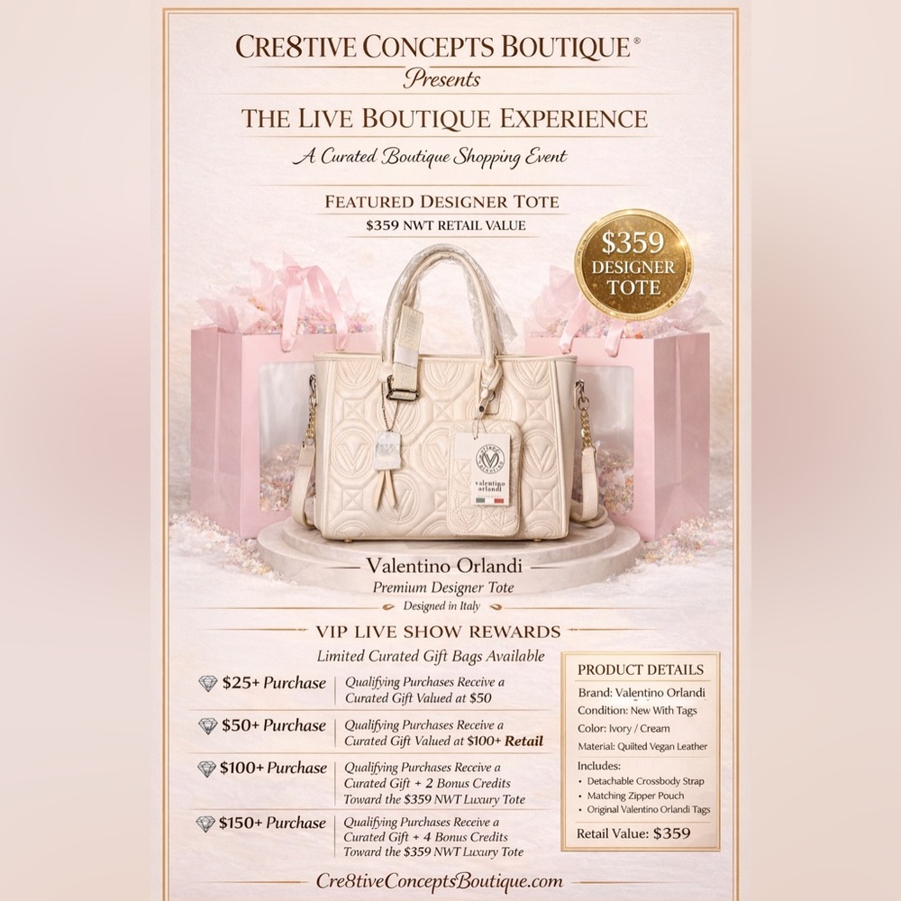 🎱 Welcome to the Cre8tive Concepts Boutique® Live Boutique Appreciation Listing